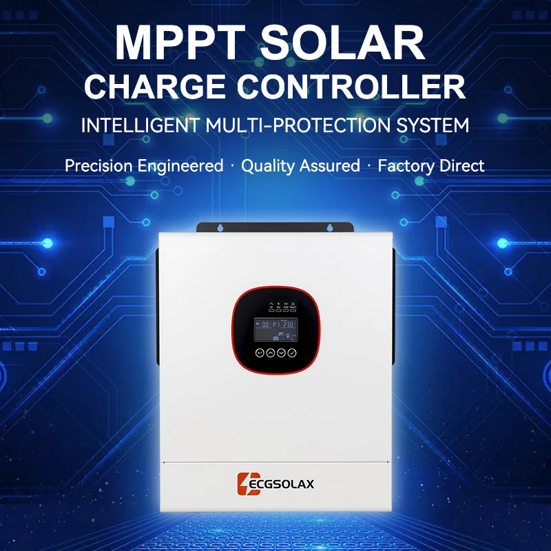 ECGSOLAX 5KW 6.5KW Single Phase Hybrid Solar Inverter 24V 48V 230VAC Built-in MPPT 120A 160A Solar Charger With WiFi AU Stock