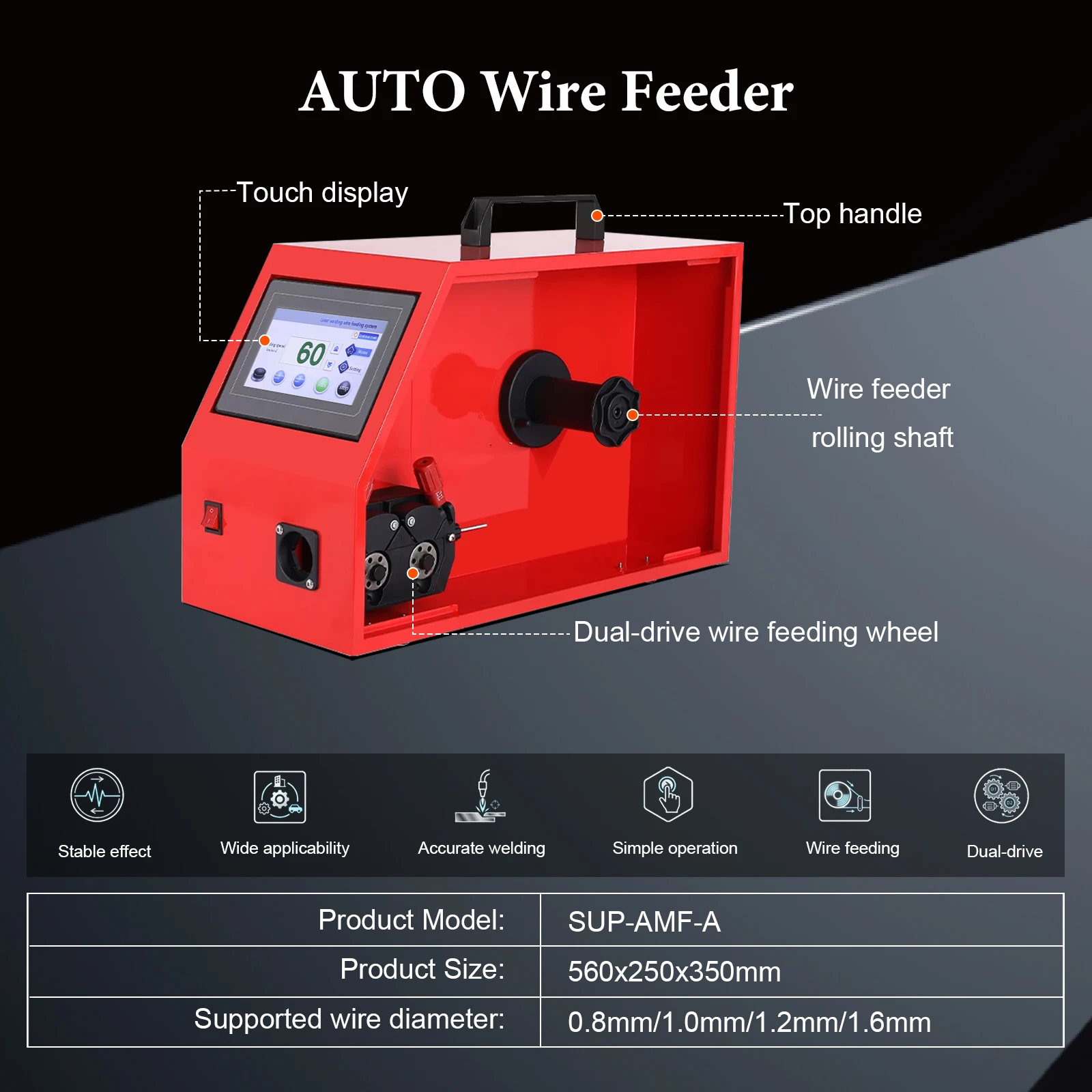 4-in-1 Air-Cooled Laser Welder 1200W/800W SUP31F Head Welding and Cleaning Machine for Metals. Supports Multiple Languages