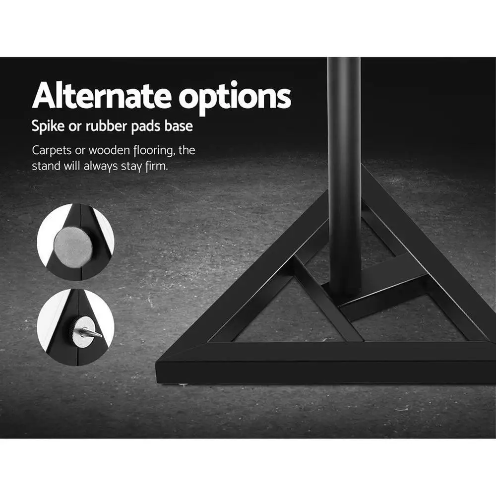 Adjustable Speaker Stands 67 to 120 cm Pair Surround Sound Studio Home Floor Mount Brackets