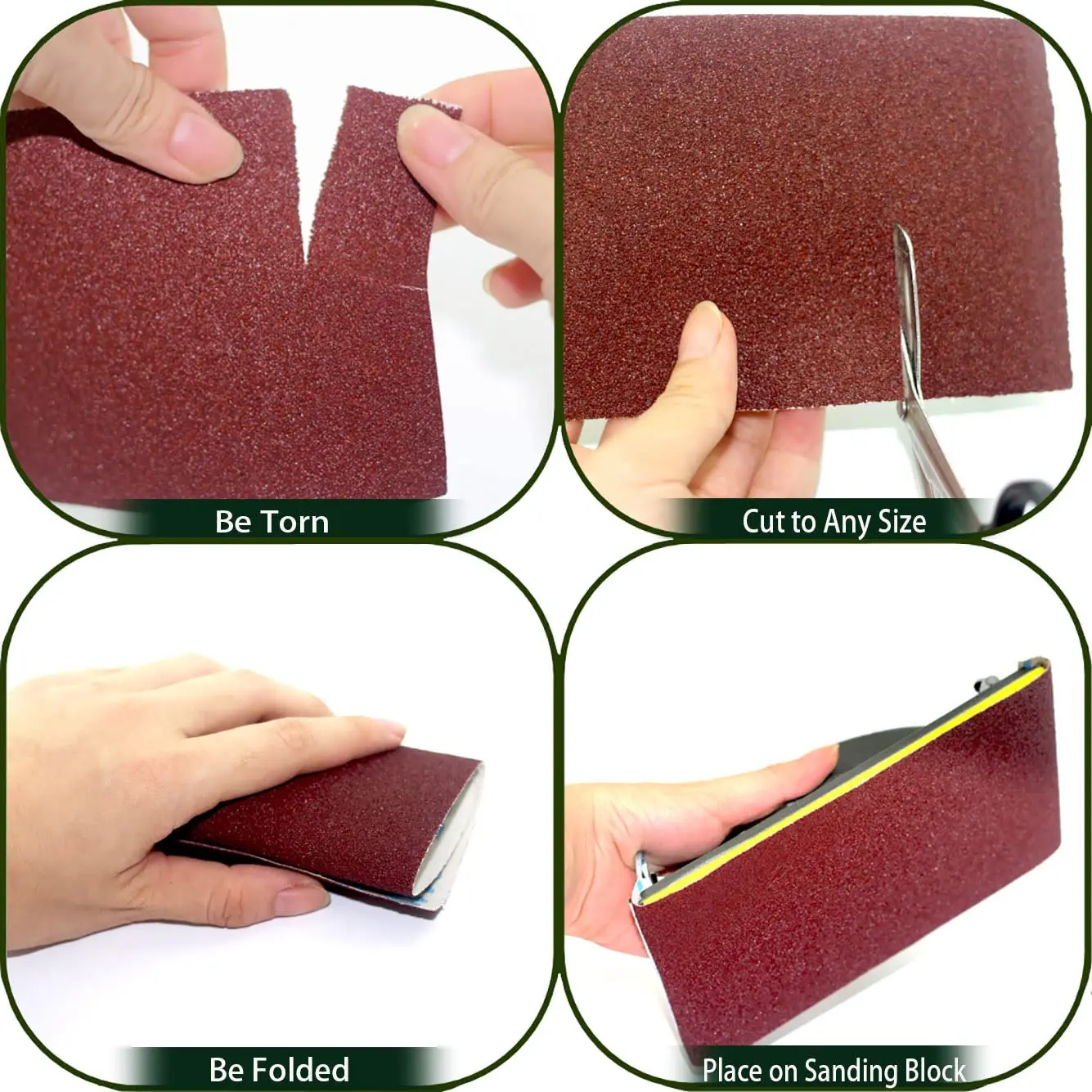 9.5Cm/3.9Inch Wide, 60-600 Grit Aluminum Oxide Sandpaper Rolls Are Suitable for Metal Grinding,Wood Polishing, Furniture Edging