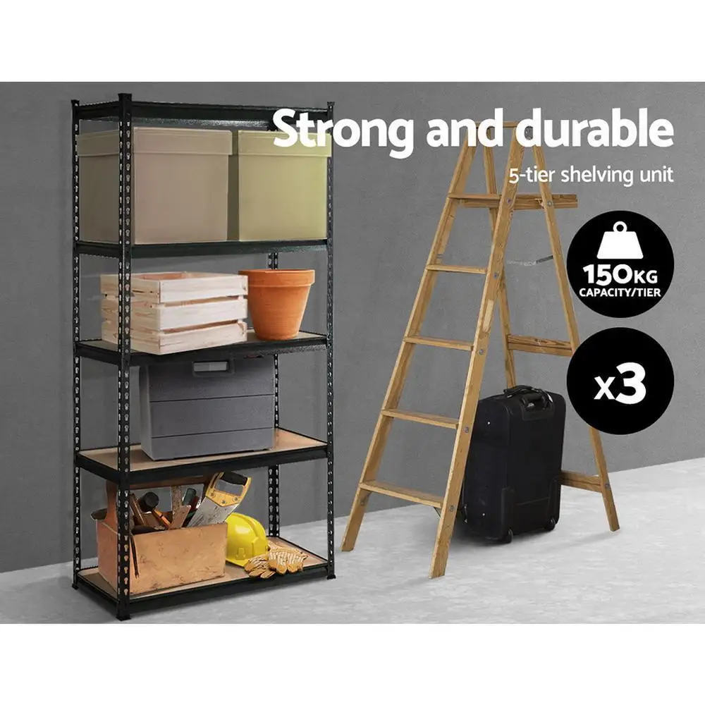 Heavy Duty 3x1.5M Warehouse Shelving Rack Steel Garage Storage Metal Shelves Industrial Organizer System
