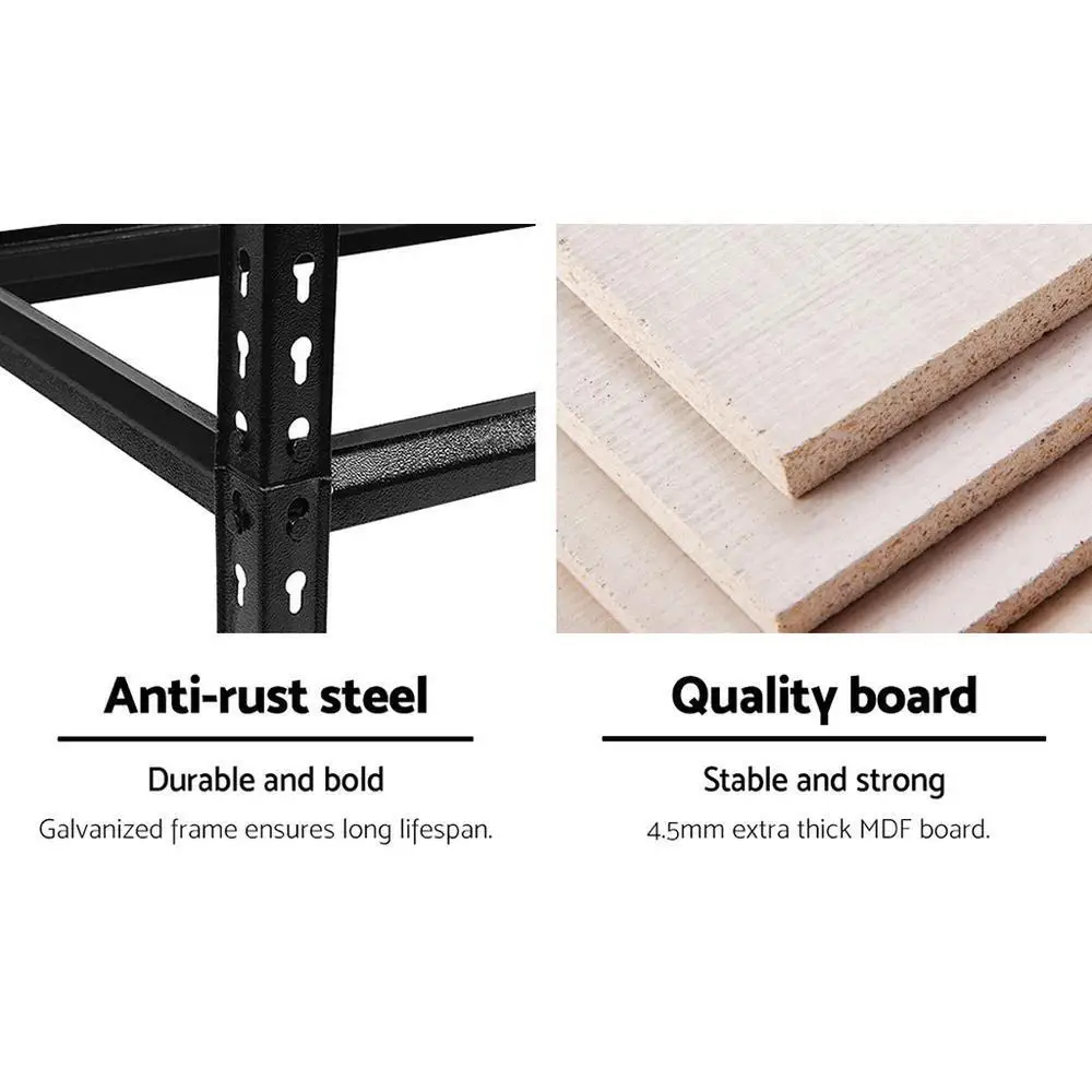 Heavy Duty 3x1.5M Warehouse Shelving Rack Steel Garage Storage Metal Shelves Industrial Organizer System