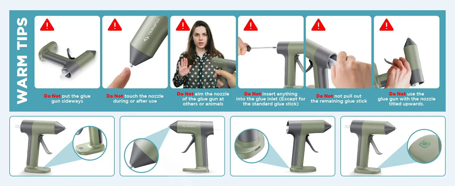 15W Electric Hot Melt Glue Gun 30s Fast Heating Cordless Glue Gun With 20pcs 7x140mm Glue Sticks 2000mAh Type-C Rechargeable Hot Melt Glue Gun 1.7mm Precision Nozzle For DIY Craft Home Repair Quick Repairs