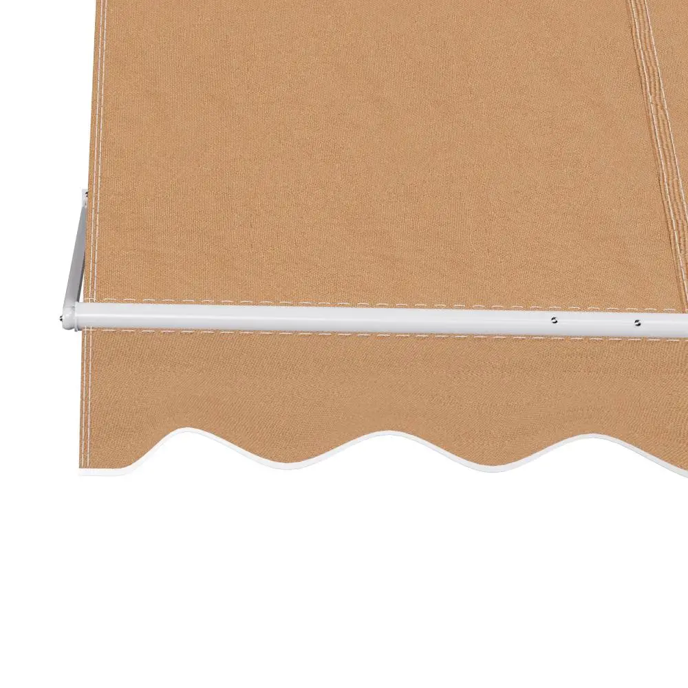 Window Fixed Pivot Arm Awning Outdoor Retractable Canopy 2.1 x 2.1 m Beige Sun Shade Shelter