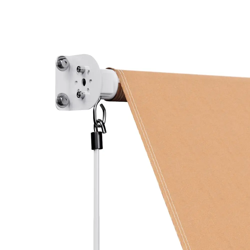 Window Fixed Pivot Arm Awning Outdoor Retractable Canopy 2.1 x 2.1 m Beige Sun Shade Shelter