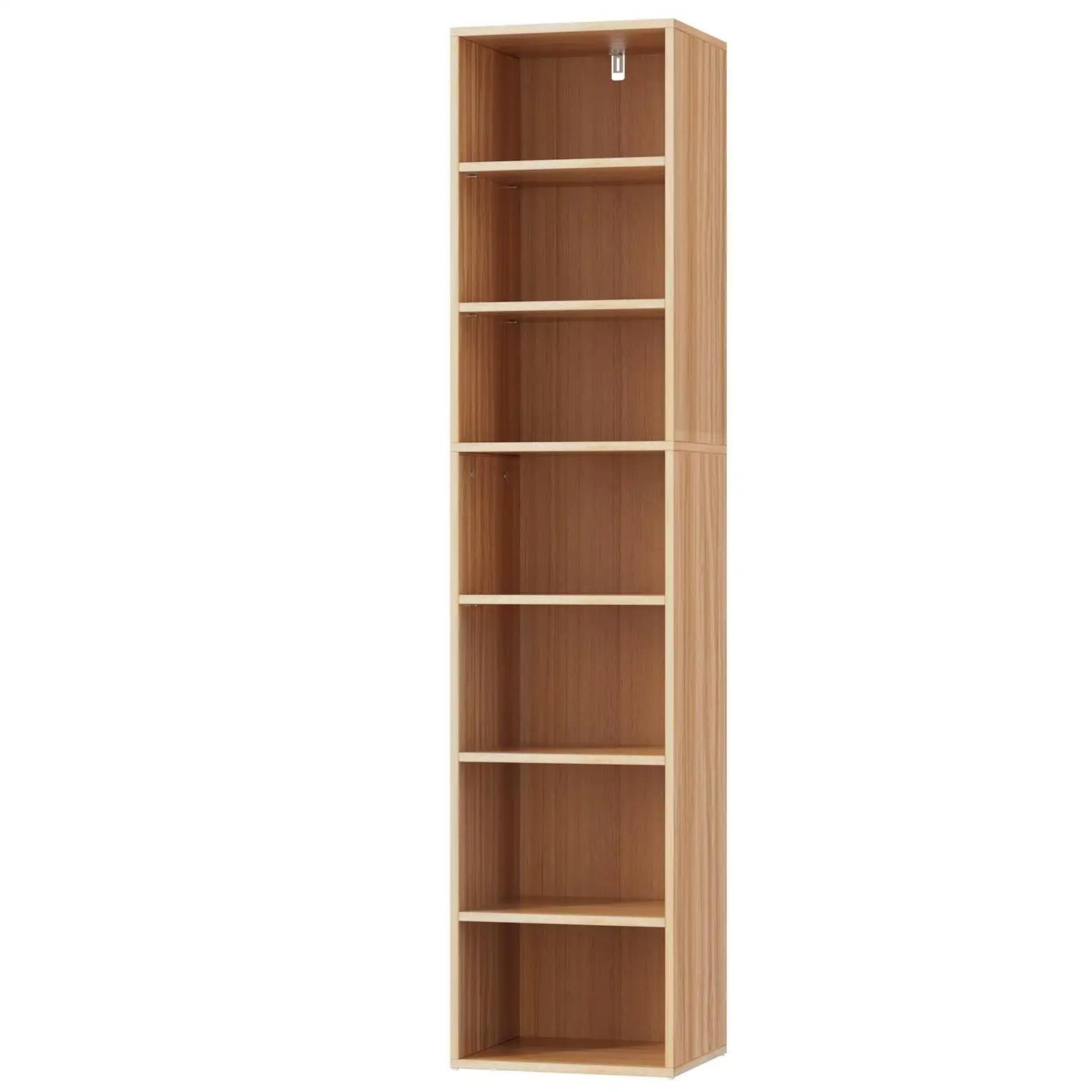 I’m checking the product name and constraints, then I’ll return a single optimized English title that avoids trademark terms and punctuation conflicts.7 Tier Pine Wood Bookshelf Storage Organizer Tall Open Display Rack for Home Office Living Room