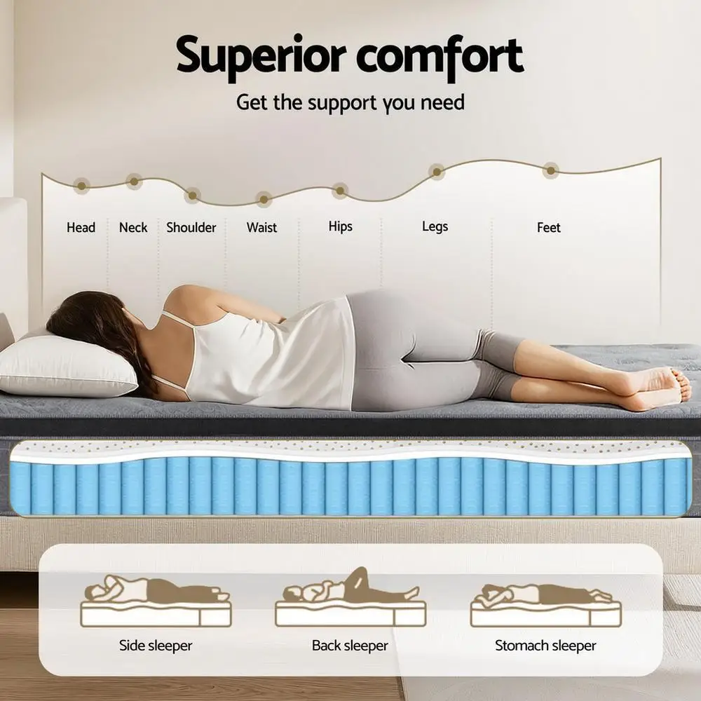 26cm Giselle Double Mattress Latex Foam Comfortable Support Breathable Soft Sleep Bed Mattress Home Use