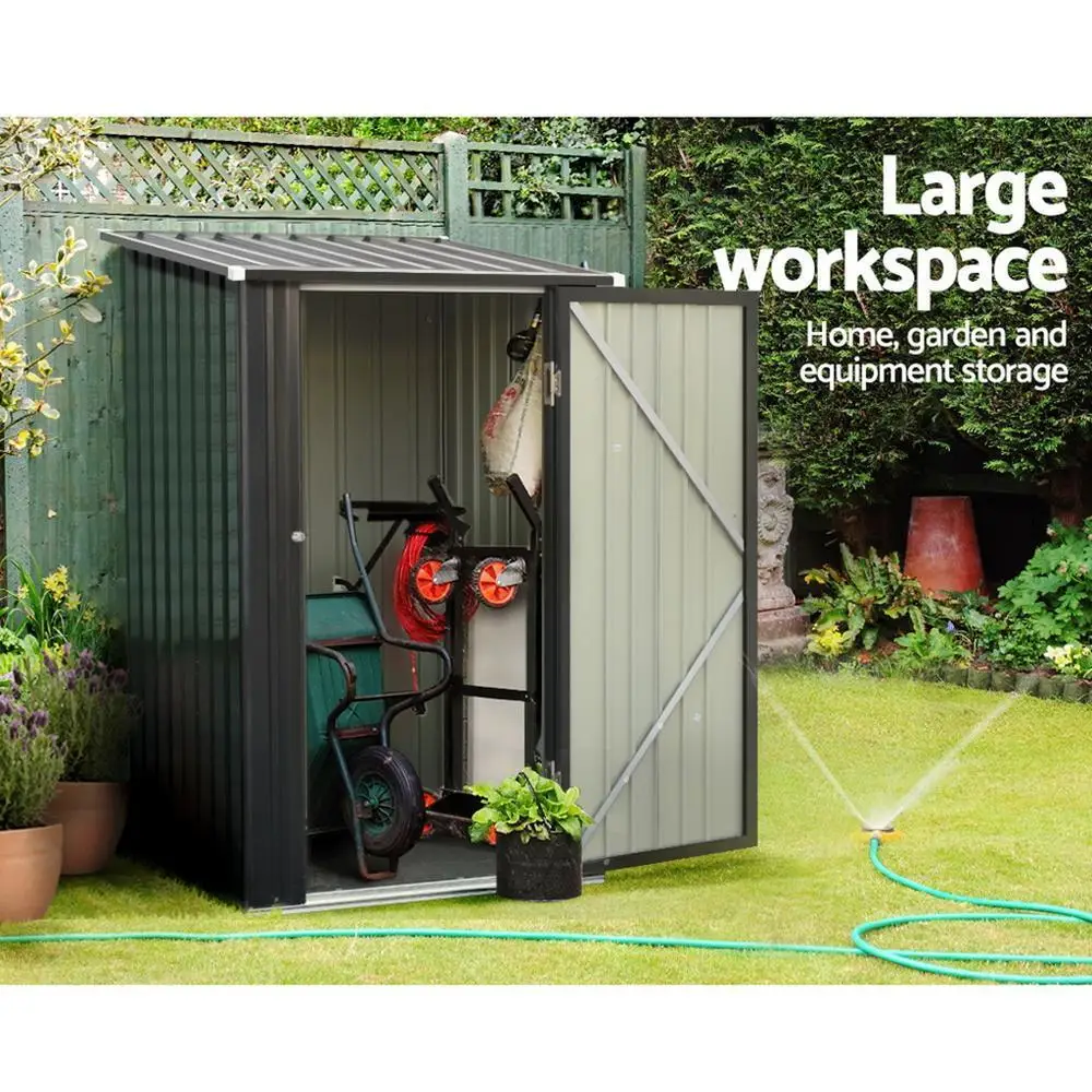 Garden Shed 0.99x1.04M Steel Outdoor Tool Storage House Workshop Utility Storage Building