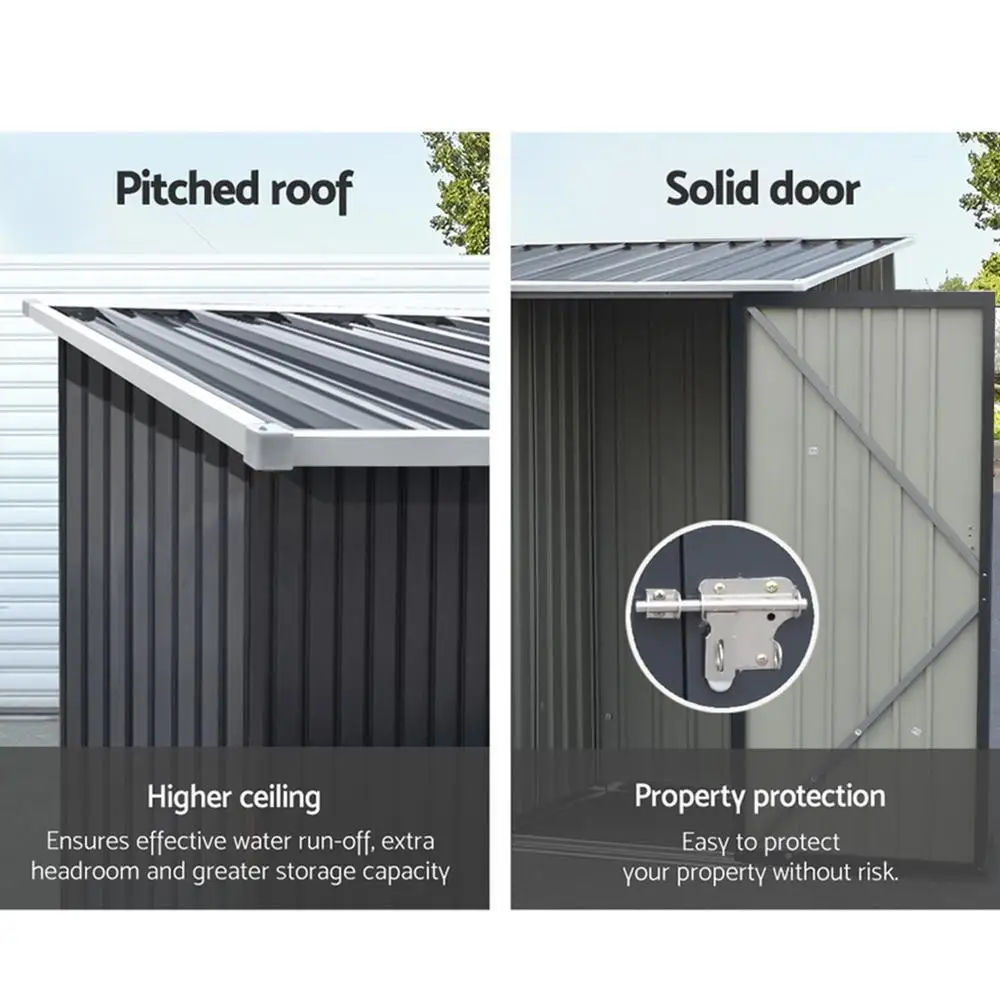 Garden Shed 0.99x1.04M Steel Outdoor Tool Storage House Workshop Utility Storage Building