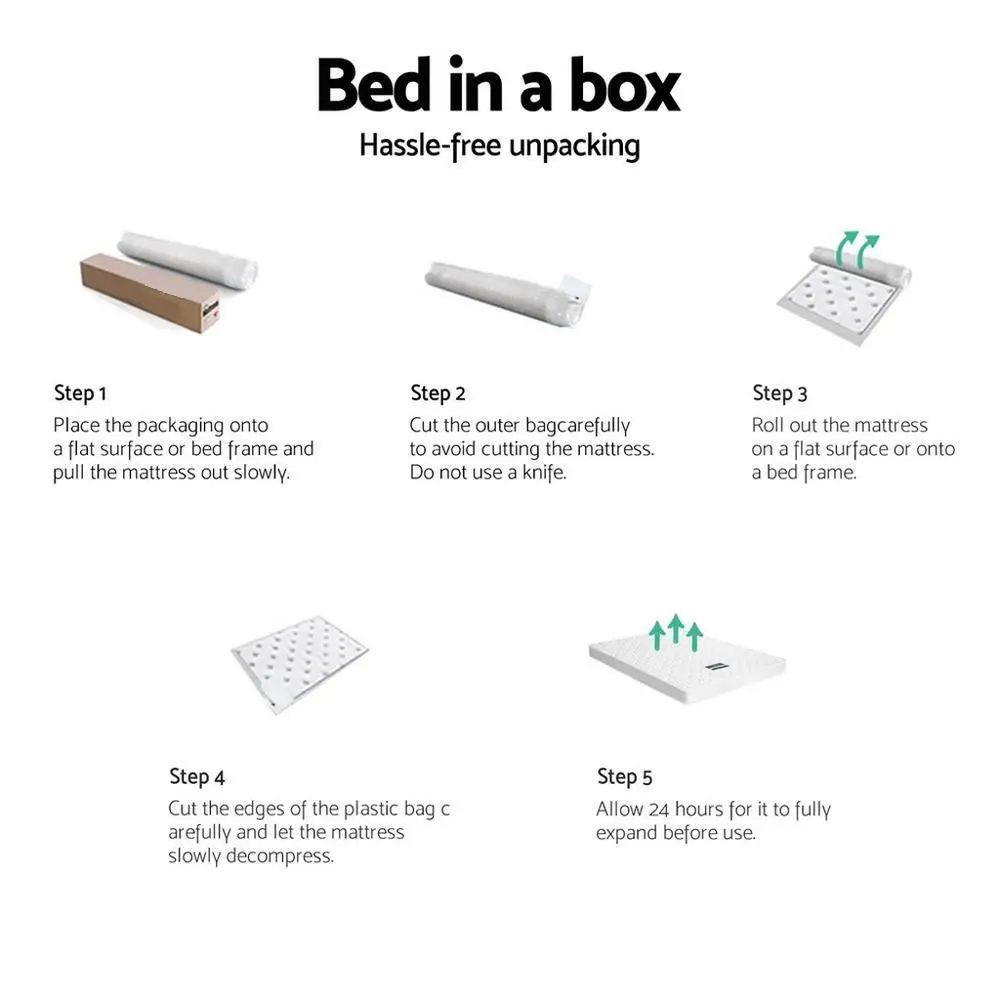 13cm Tight Top Mattress King Single Size Medium Firm Support Breathable Comfortable Sleeping Bed Mattress for Home Bedroom Guest Room
