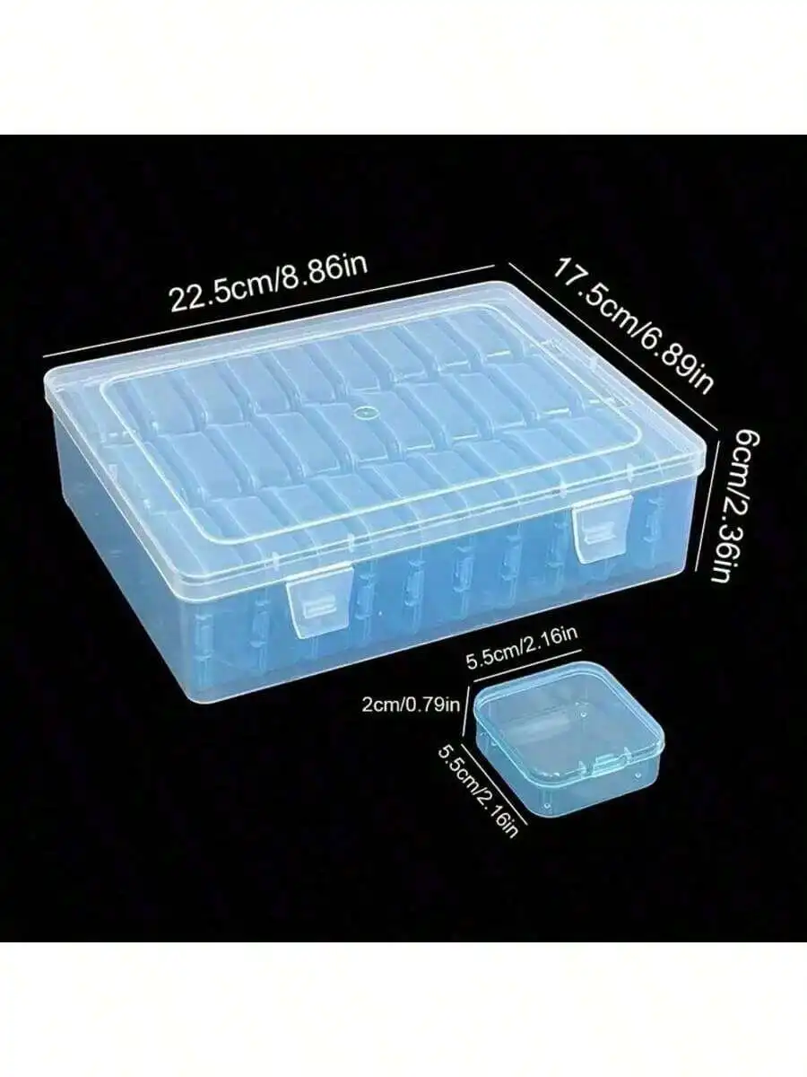1/10/15/21/31pcs Multi-Purpose Transparent Plastic Storage Boxes, Mini Clear Bead Storage Boxes With Hinged Lids, Rectangular