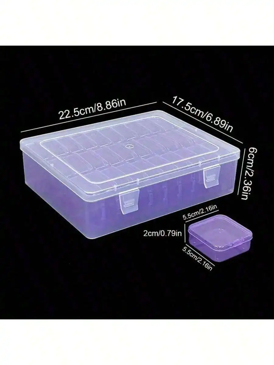 1/10/15/21/31pcs Multi-Purpose Transparent Plastic Storage Boxes, Mini Clear Bead Storage Boxes With Hinged Lids, Rectangular