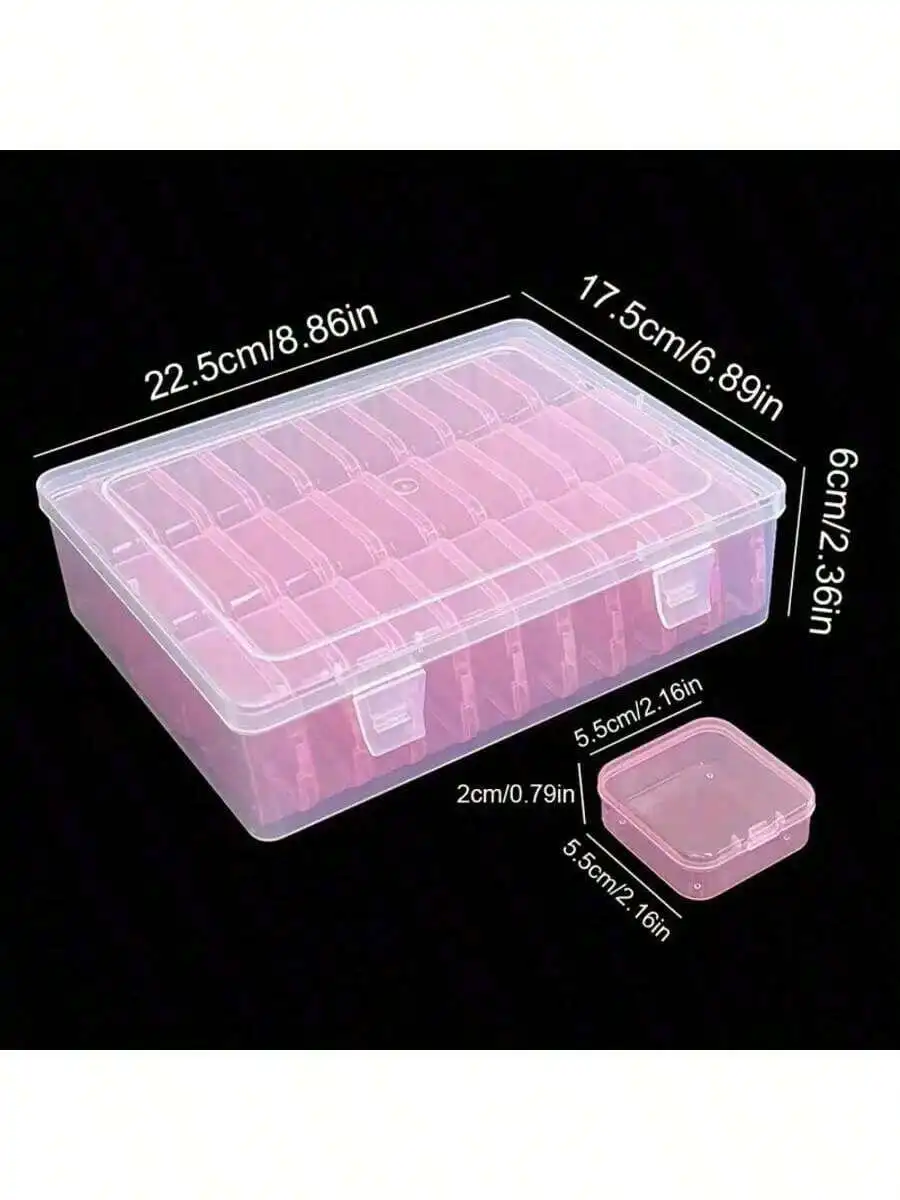 1/10/15/21/31pcs Multi-Purpose Transparent Plastic Storage Boxes, Mini Clear Bead Storage Boxes With Hinged Lids, Rectangular