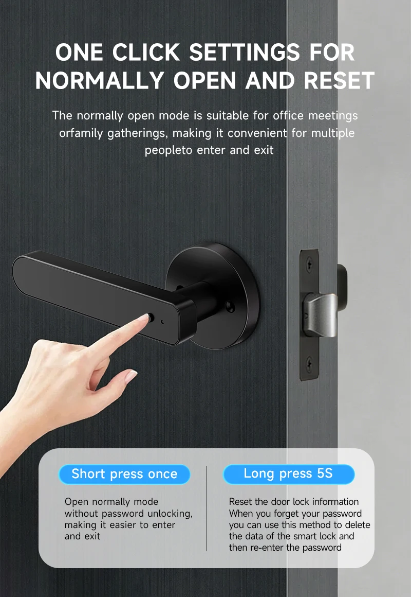 ICCSSI Smart Door Lock Fingerprint Lock Fingerprint/Tuya APP/Password/IC Card/key Unlock Shipping from Australia B208APRO