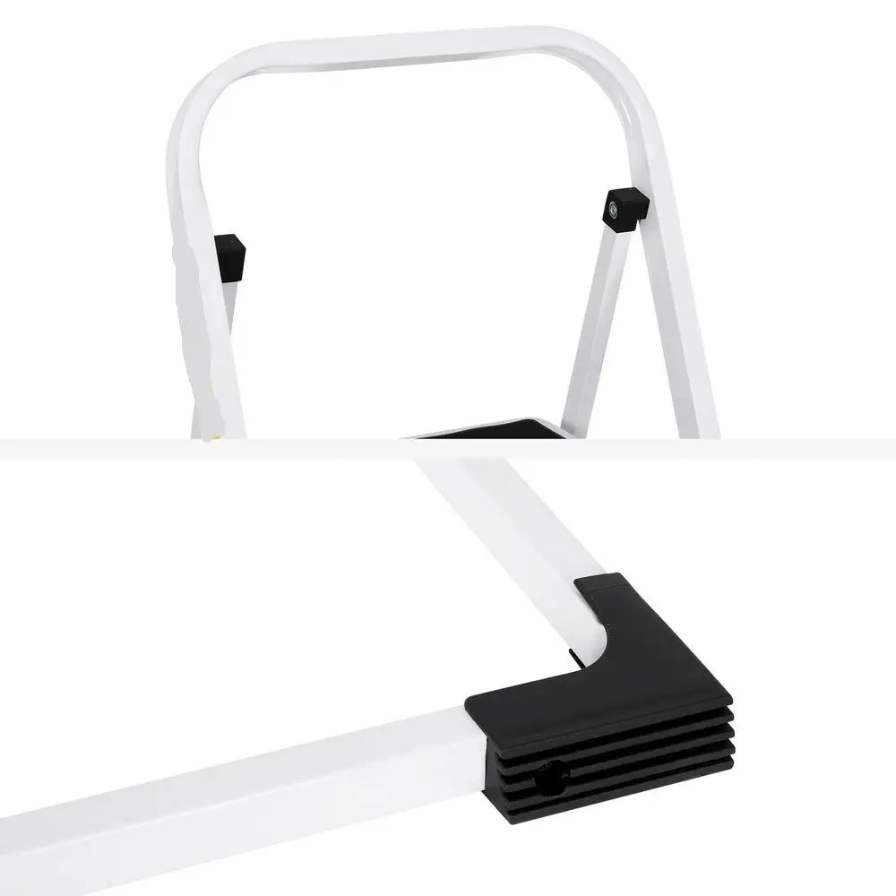 2 Step Folding Steel Platform Ladder Lightweight Multi Purpose Home Use Stable Safety Step Stool