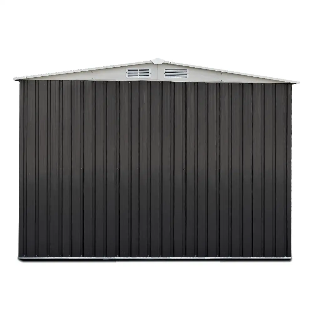 Outdoor Garden Storage Shed 2.58x2.07M Metal Base Double Door Tool House for Patio Backyard