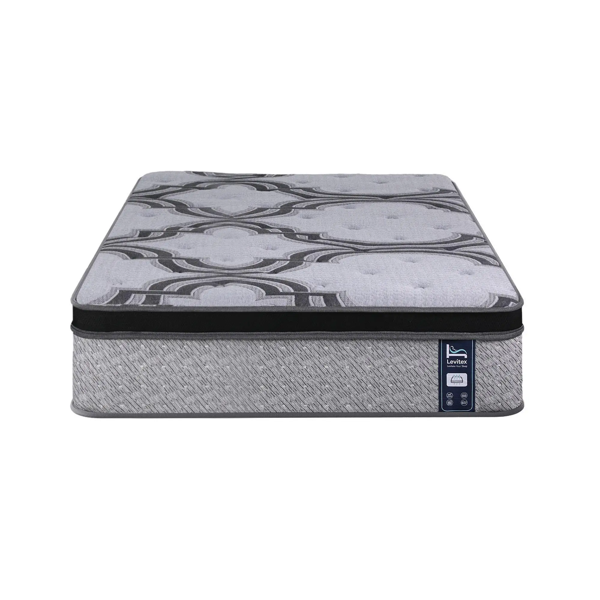 King Single Mattress 34cm 5 Zone Pocket Spring with Latex Memory Foam Extra Lumbar and Shoulder Support