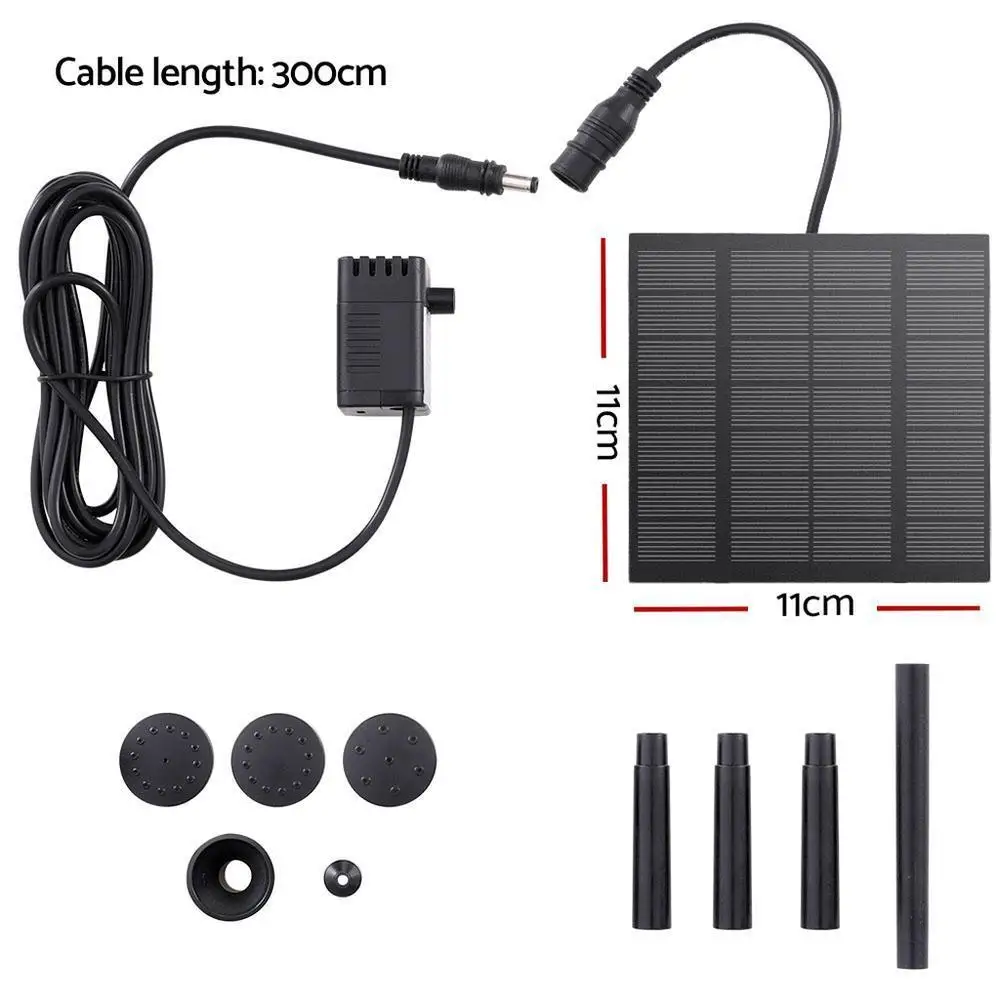 Solar Powered Submersible Water Fountain Pump Kit 2 6FT Outdoor Garden Birdbath Pond Fountain Pump Set