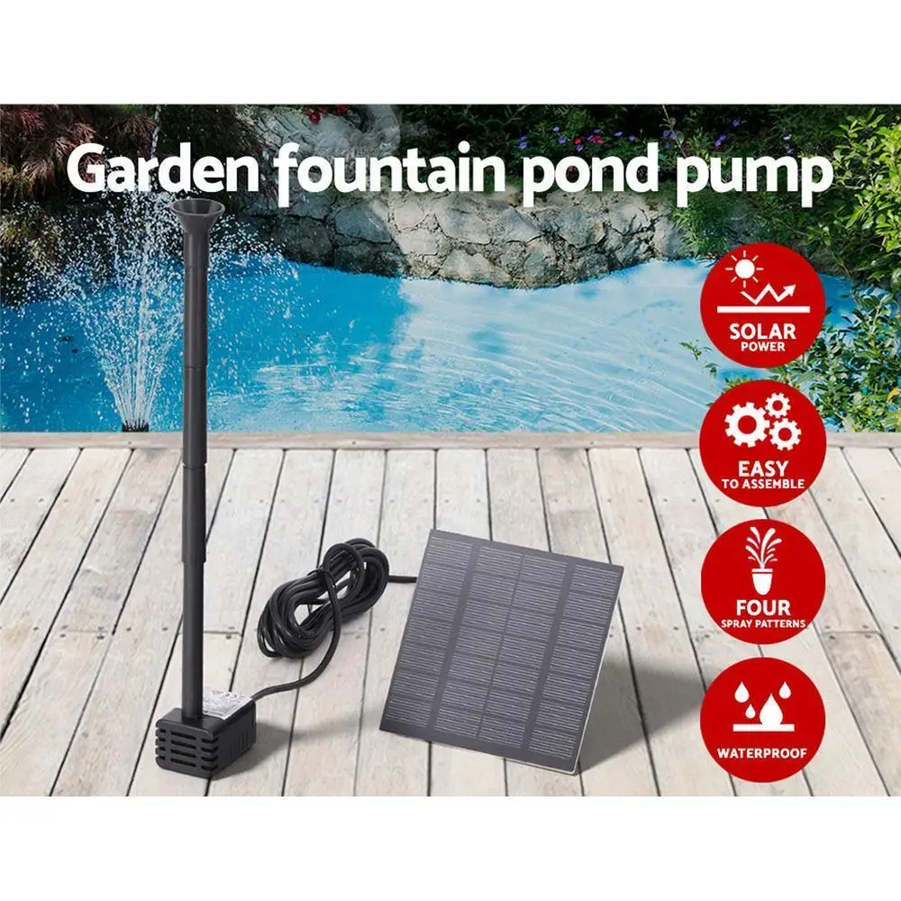Solar Powered Submersible Water Fountain Pump Kit 2 6FT Outdoor Garden Birdbath Pond Fountain Pump Set