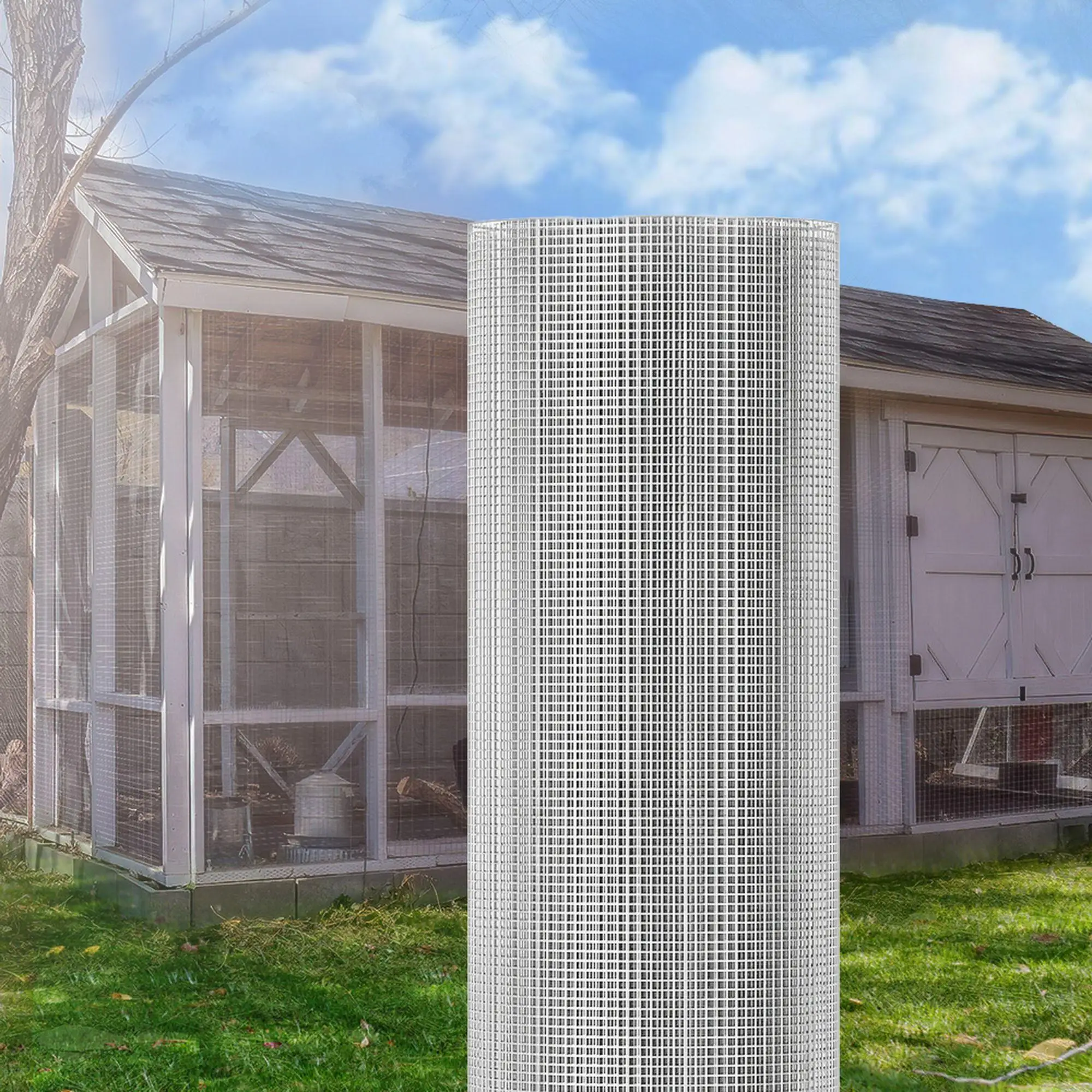 Chicken Wire Mesh Fence Roll for Poultry Duck Goose Coop 40m x 0.91m Durable Pet Netting Garden Enclosure