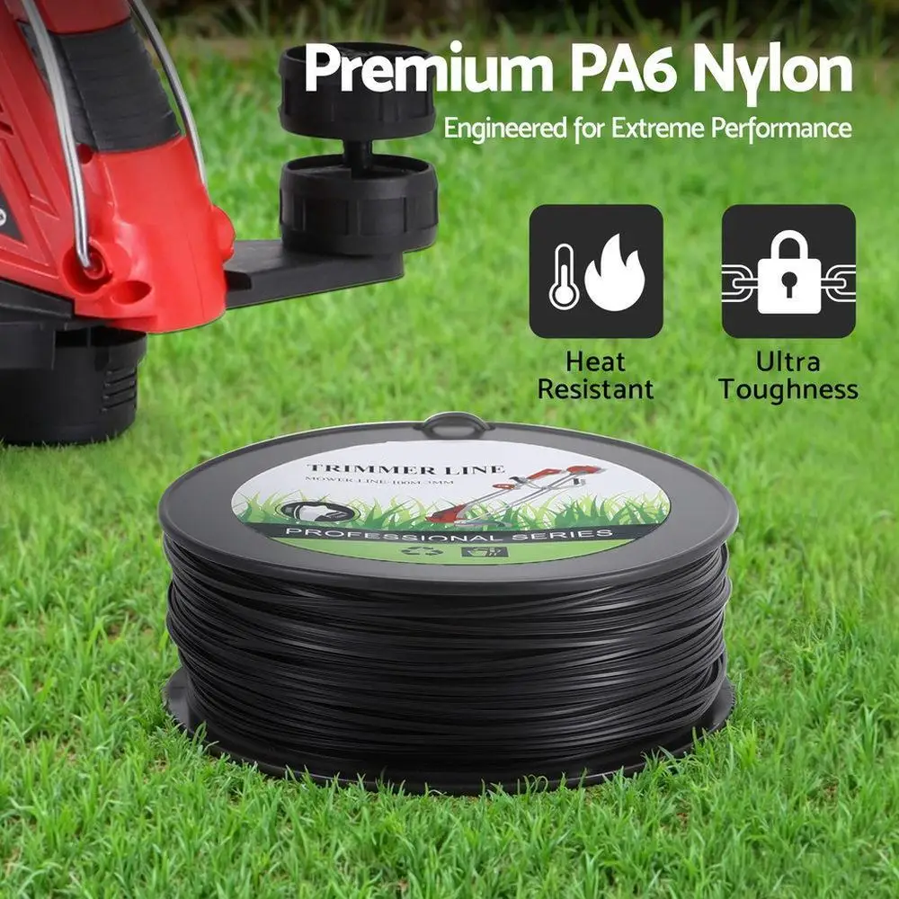 100M Black Star Nylon Trimmer Line 3.0mm Heavy Duty Weed Eater Cord