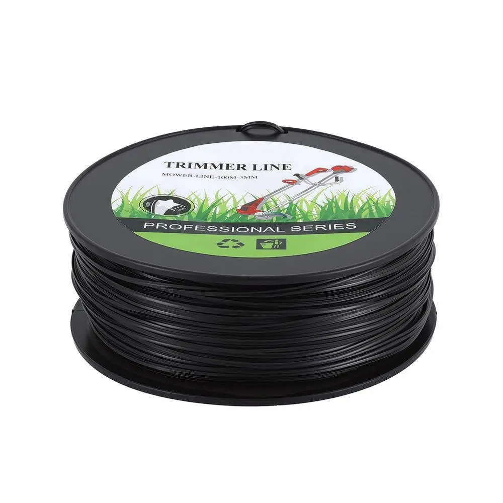100M Black Star Nylon Trimmer Line 3.0mm Heavy Duty Weed Eater Cord