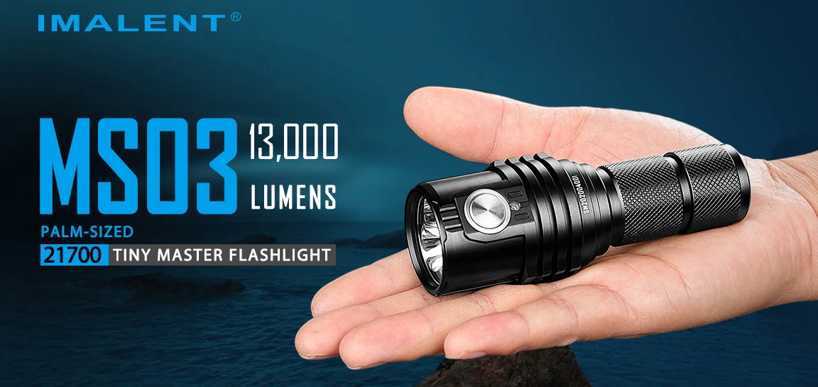 IMALENT MS03 Pocket Tactical Flashlight Long Range High Lumen LED Rechargeable Battery Waterproof Outdoor Survival Daily Carry