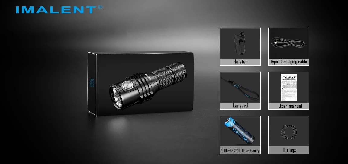 IMALENT MS03 Pocket Tactical Flashlight Long Range High Lumen LED Rechargeable Battery Waterproof Outdoor Survival Daily Carry