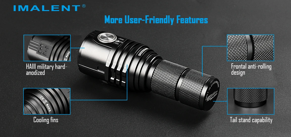 IMALENT MS03 Pocket Tactical Flashlight Long Range High Lumen LED Rechargeable Battery Waterproof Outdoor Survival Daily Carry