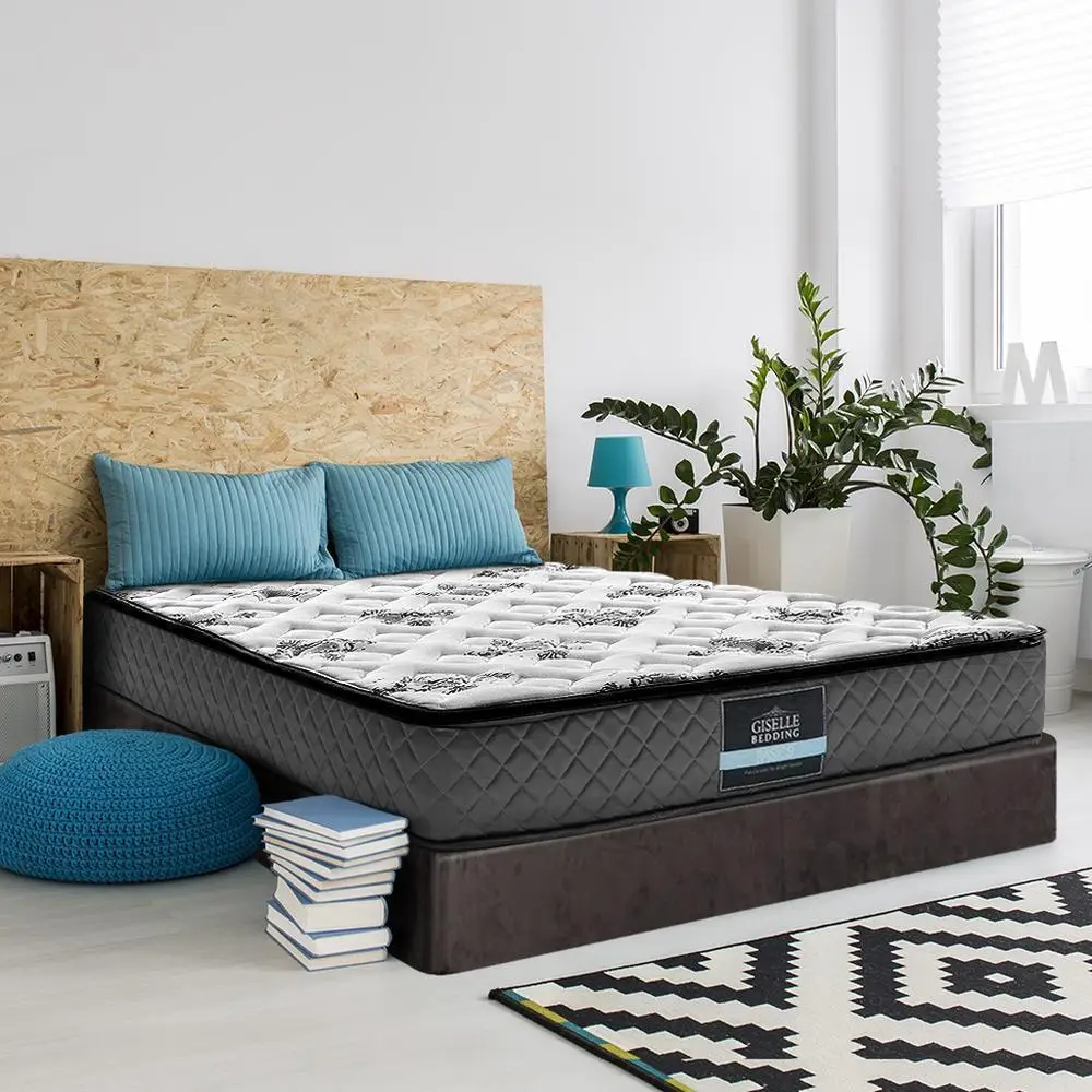 24cm Single Mattress Pillow Top Plush Comfort Bed Support