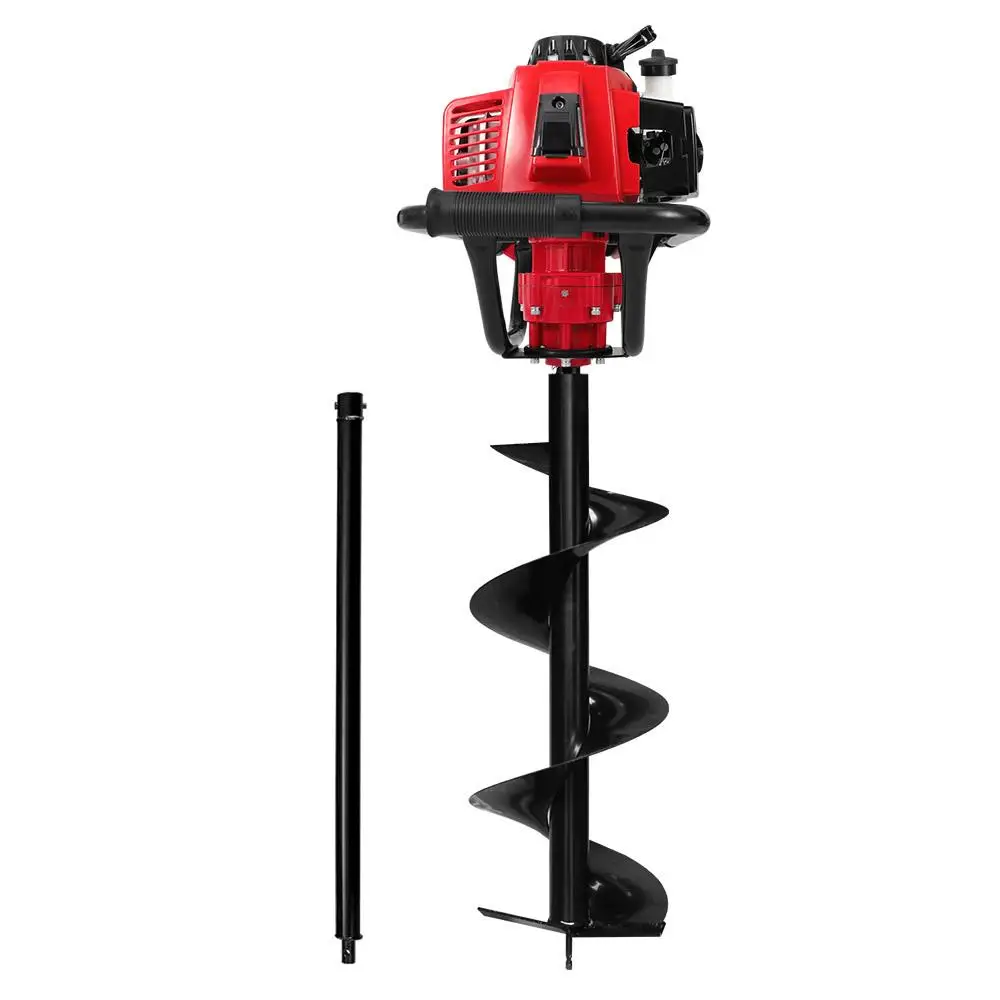 Post Hole Digger 300mm Petrol Drill Extension Auger Bit Earth Soil Ground Drilling Tool Accessory for Garden Farm Construction Use