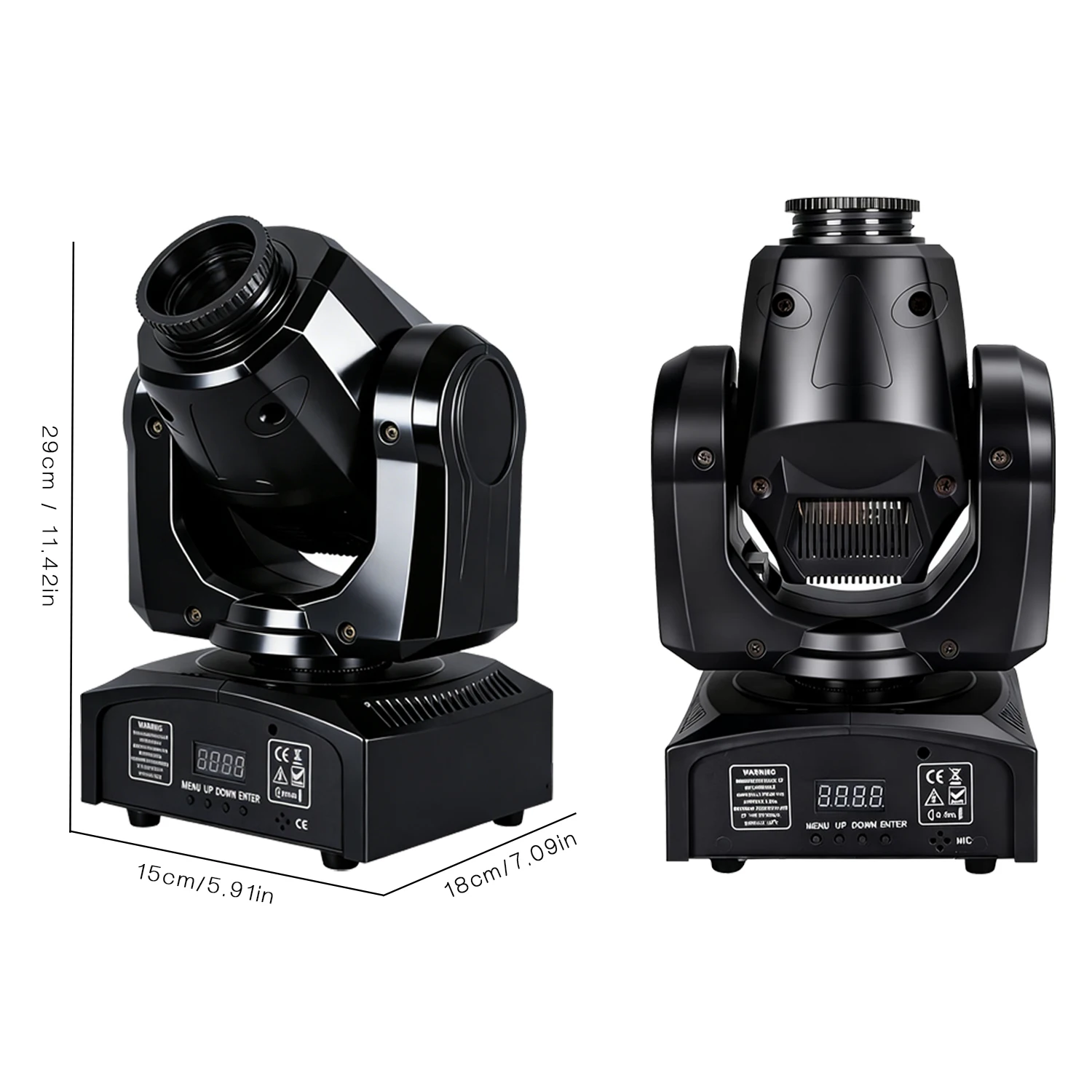 60W LED Moving Head Light with Hook, RGBW Color Mixing, 8 Modes and 8 Colors, DMX512 and Voice Control, Suitable for DJ, Disco, Club, Wedding, KTV, Bar, Stage Party Lighting - Compact Spotlight Suitable for Dance Floors, mini Pattern Projectors, Club Stag