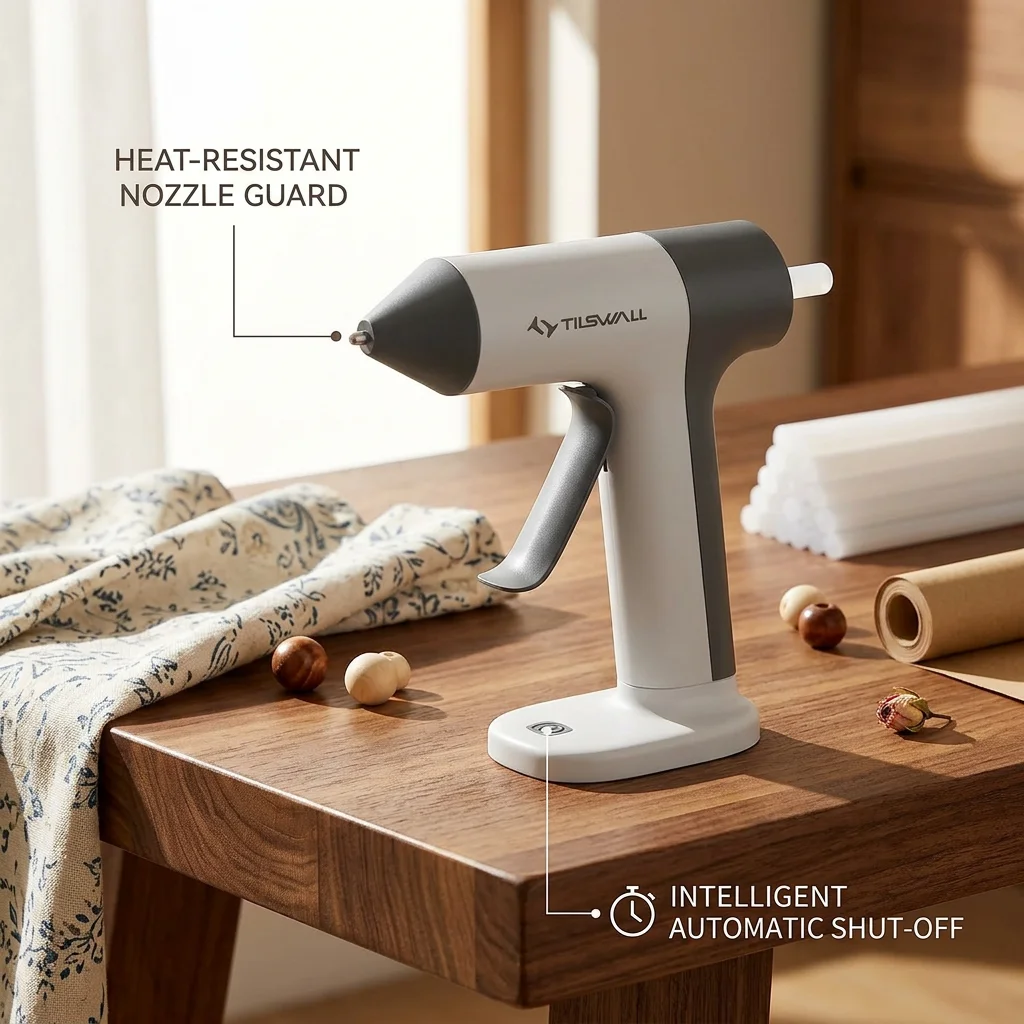 Wireless Hot Glue Gun Quick Preheating Mini Hot Glue Gun With Built-In 2000 mAh Battery 20 Premium Glue Sticks (7 X 140 mm) Mini Hot Glue Gun For Crafts DIY