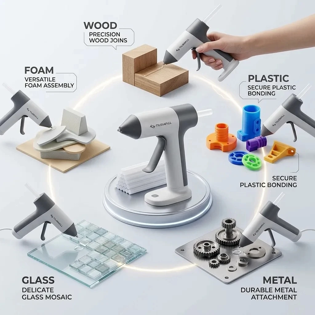 Wireless Hot Glue Gun Quick Preheating Mini Hot Glue Gun With Built-In 2000 mAh Battery 20 Premium Glue Sticks (7 X 140 mm) Mini Hot Glue Gun For Crafts DIY