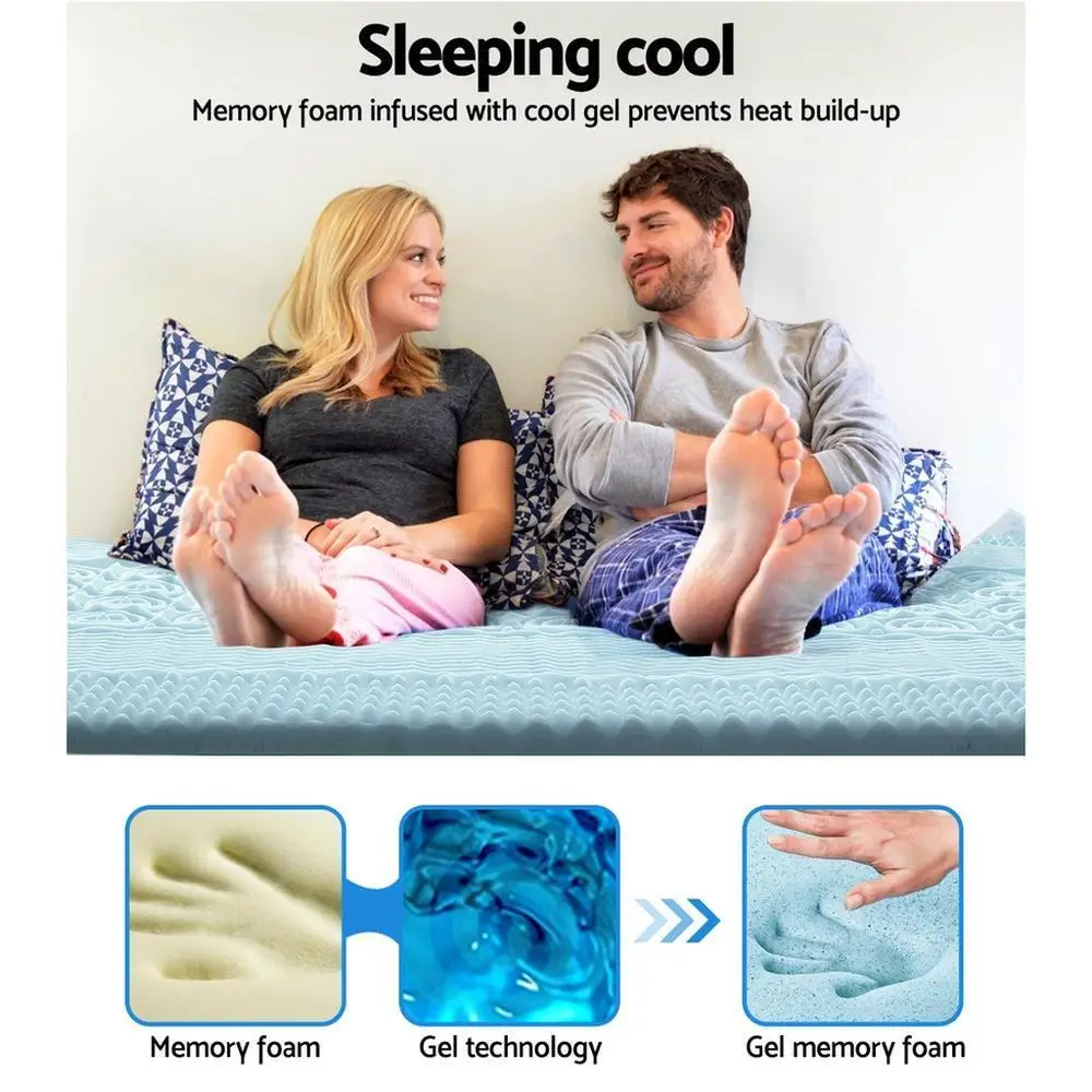 7 Zone Memory Foam Mattress Topper 8cm Double Bed Pressure Relief Soft Comfortable Bed Mattress Pad for Home Sleep Support
