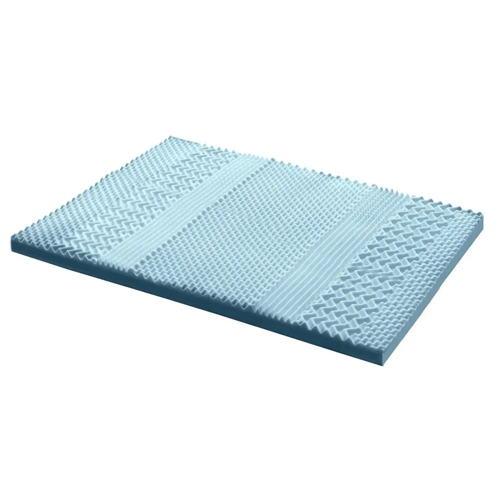 King Size Memory Foam Mattress Topper 7 Zone 8cm Thick Plush Support Bed Cushion Pressure Relief Comfort Pad
