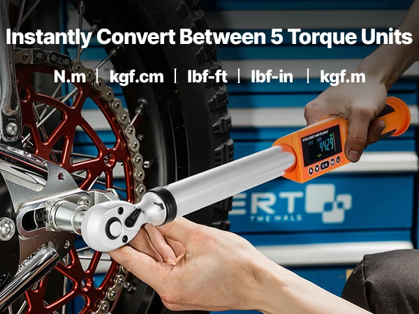 SucceBuy Digital Torque Wrench Set High Accuracy Electronic Torque with Preset Value Buzzer and LED Notification for Automotive