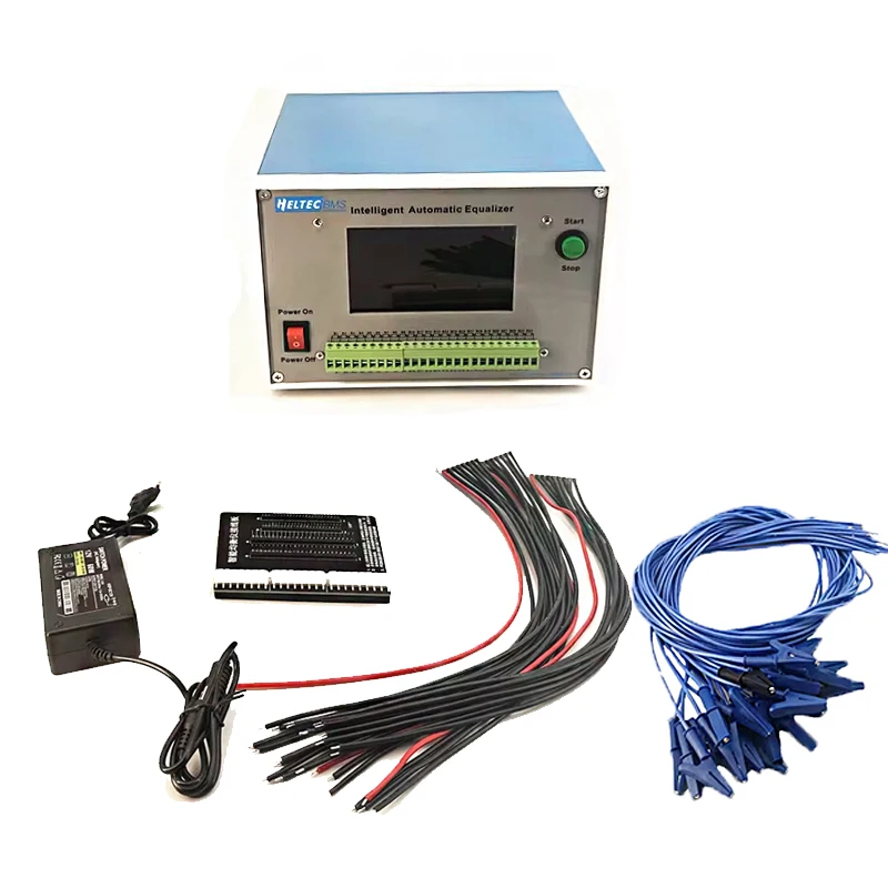 2-24S Smart Battery Equalizer HTB-J24S04A HTB-J24S07A 3A/4A/7A Discharge Balancer for NCM LFP LTO Battery Pack 2V-4.5V Cell Voltage Automatic Equalization Instrument 12V Power Supply Battery Cell Balancer Voltage Tester Repair Tool