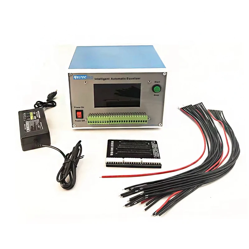 2-24S Smart Battery Equalizer HTB-J24S04A HTB-J24S07A 3A/4A/7A Discharge Balancer for NCM LFP LTO Battery Pack 2V-4.5V Cell Voltage Automatic Equalization Instrument 12V Power Supply Battery Cell Balancer Voltage Tester Repair Tool