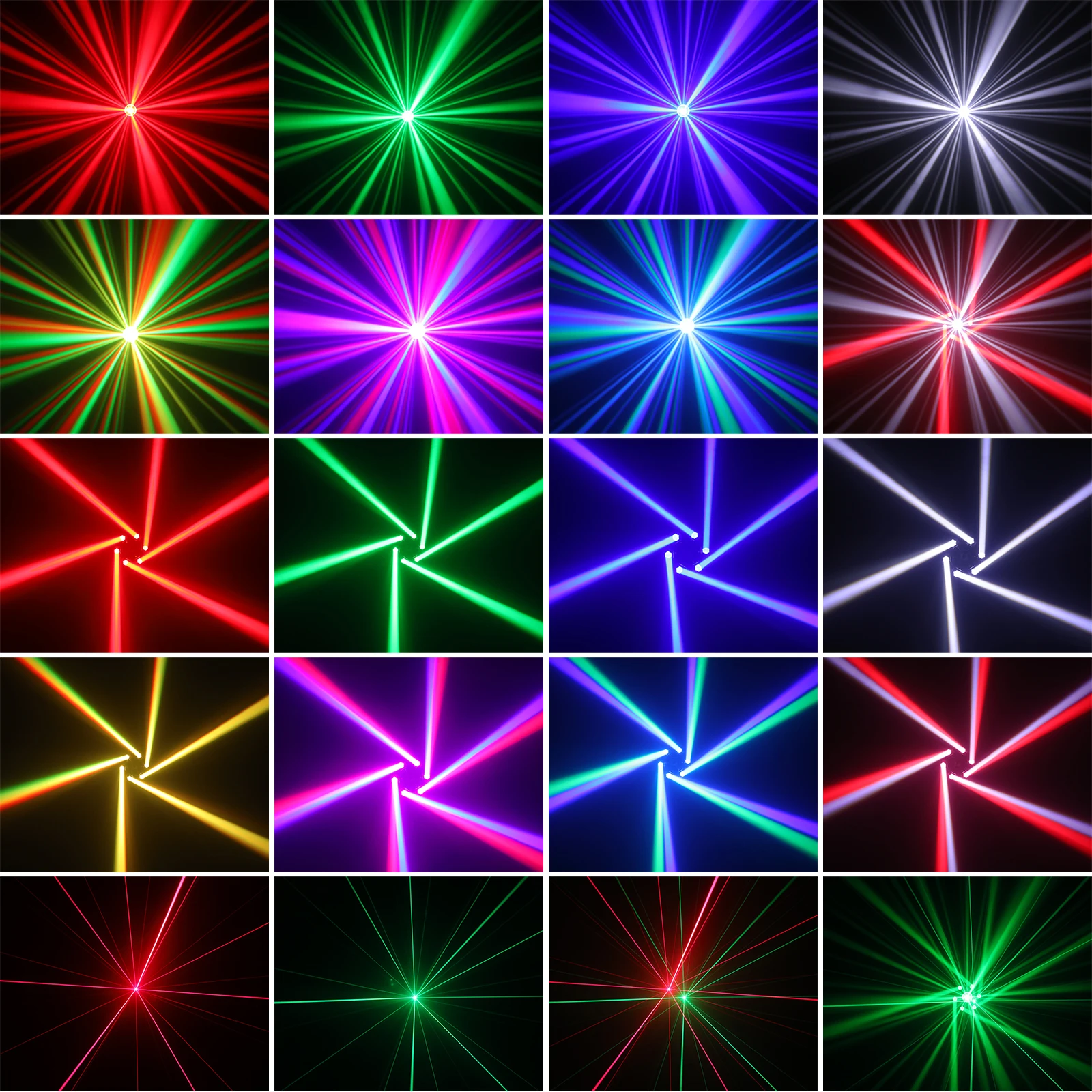 DayFlicker 180W Six-armed Stage light with RGBW 4-IN-1 Lighting Effect and Starry Effect Controlled DMX512 For DJ Party Concert