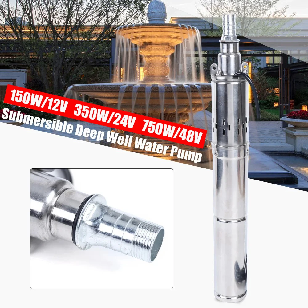 DC Brushless Solar Deep Well Screw Pump with Built-in Smart Controller, Energy-Saving Waterproof Submersible Water Pump for Farm, Villa, RV and Remote Off-Grid Water Supply Scenarios