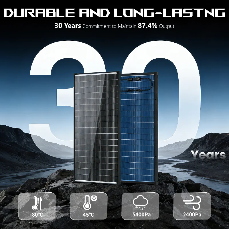 (AU Stock 2-5 Days) AeternaSol 100W 18BB Monocrystalline Solar Panel IP68 Waterproof PV Module, 25% High Conversion Efficiency, 12V 24V Battery Charging for RV, Boat, Yacht, Campervan, Travel Trailer, Off-Grid Solar System, Outdoor Emergency Power, Farm