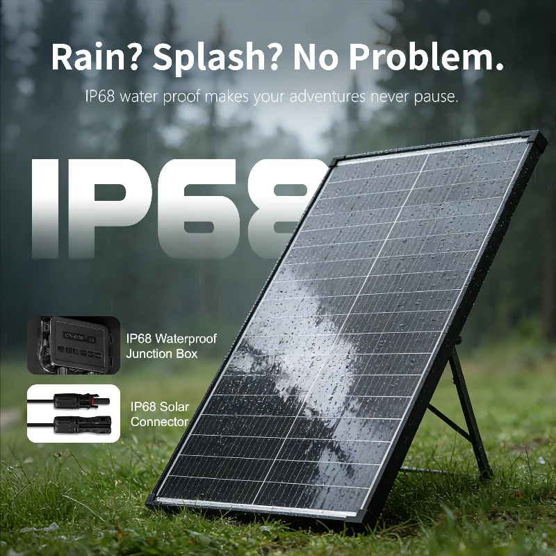 (AU Stock 2-5 Days) AeternaSol 100W 18BB Monocrystalline Solar Panel IP68 Waterproof PV Module, 25% High Conversion Efficiency, 12V 24V Battery Charging for RV, Boat, Yacht, Campervan, Travel Trailer, Off-Grid Solar System, Outdoor Emergency Power, Farm