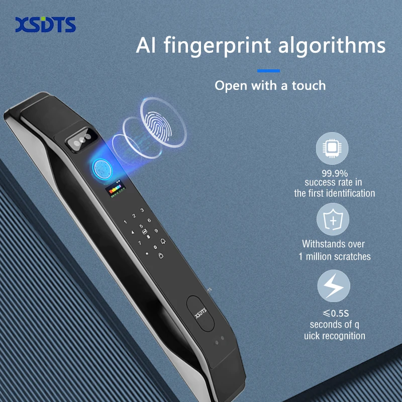 3D Face Smart Door Lock Tuya Active real-time Video intercom Fingerprint Password Biometric Electronic Key Unlock