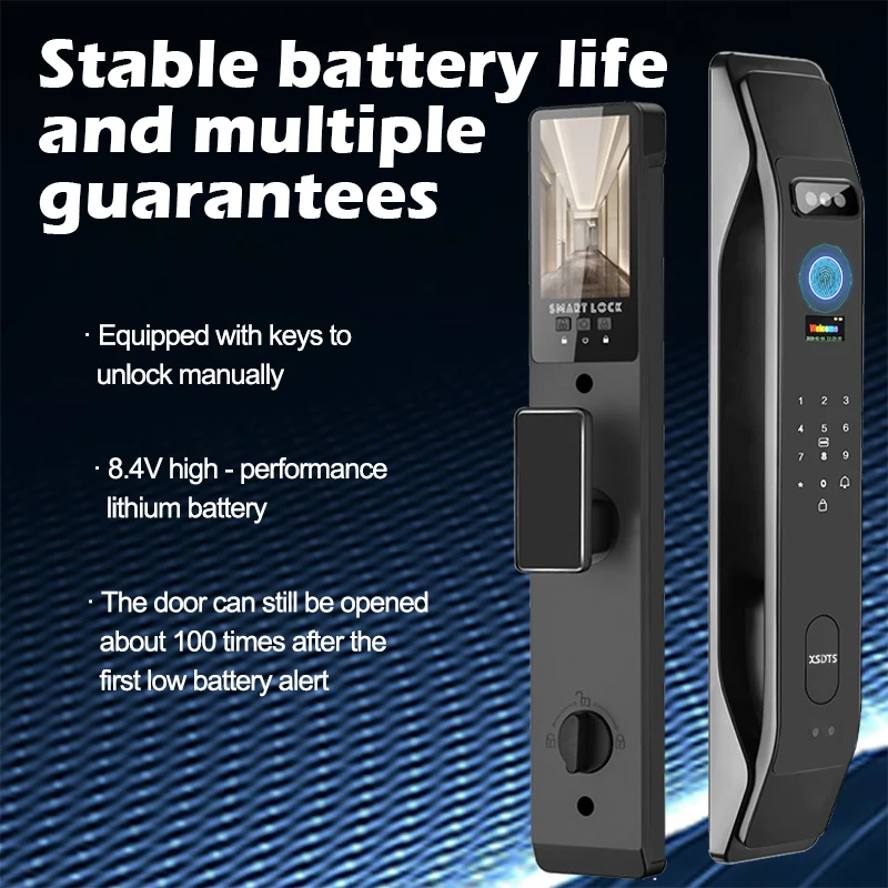 3D Face Smart Door Lock Tuya Active real-time Video intercom Fingerprint Password Biometric Electronic Key Unlock