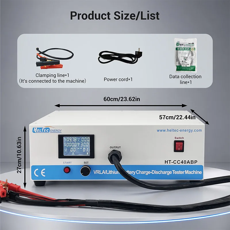 9-99V 20A 40A Single Channel VRLA/Lithium Battery Capacity Tester Charge Cycle Integrated Machine