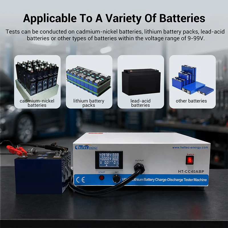 9-99V 20A 40A Single Channel VRLA/Lithium Battery Capacity Tester Charge Cycle Integrated Machine