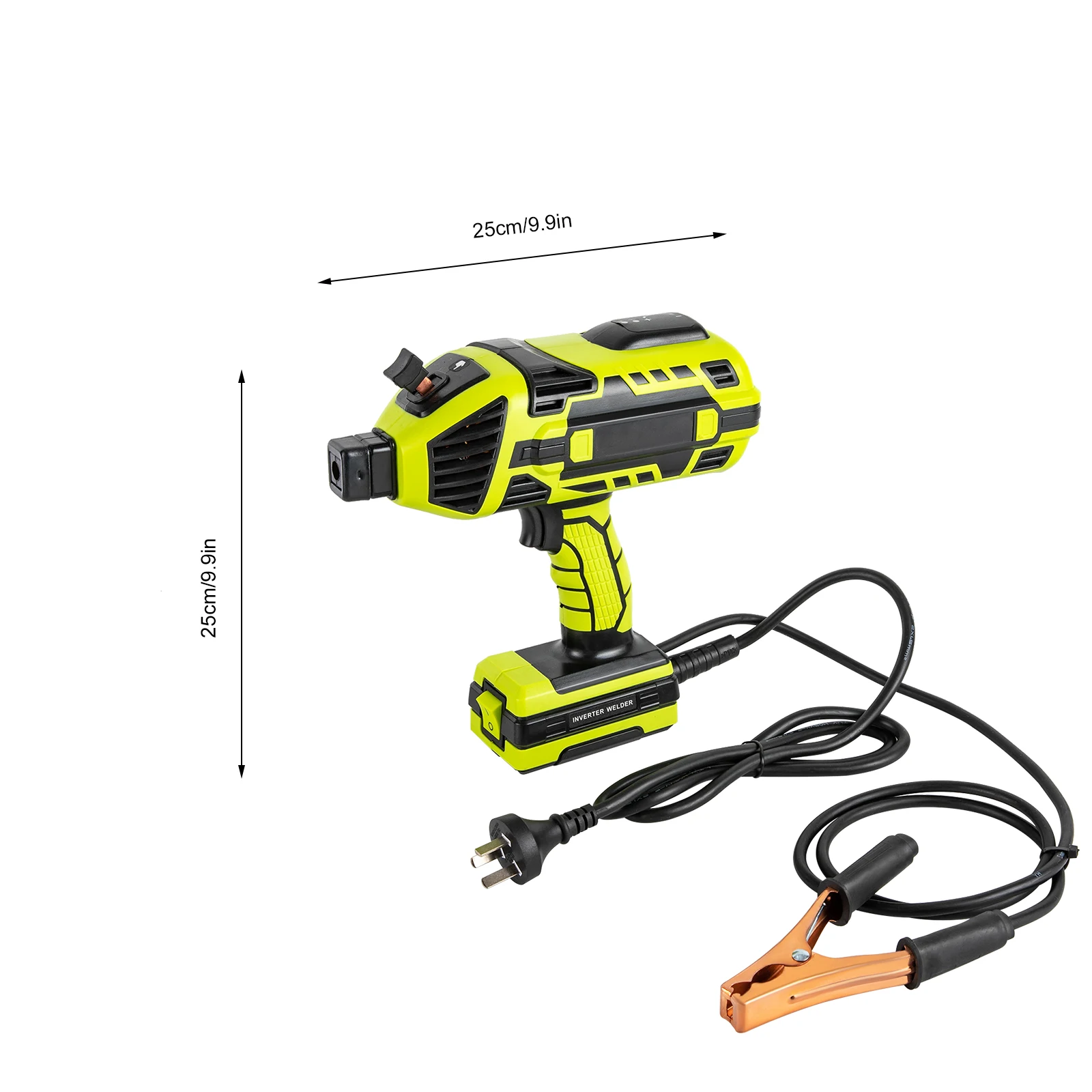 25*25cm Portable Welder, 120A Handheld Arc Welding Machine, 220V for Steel Iron Metal, Suitable for 2.5-3.2mm Electrodes