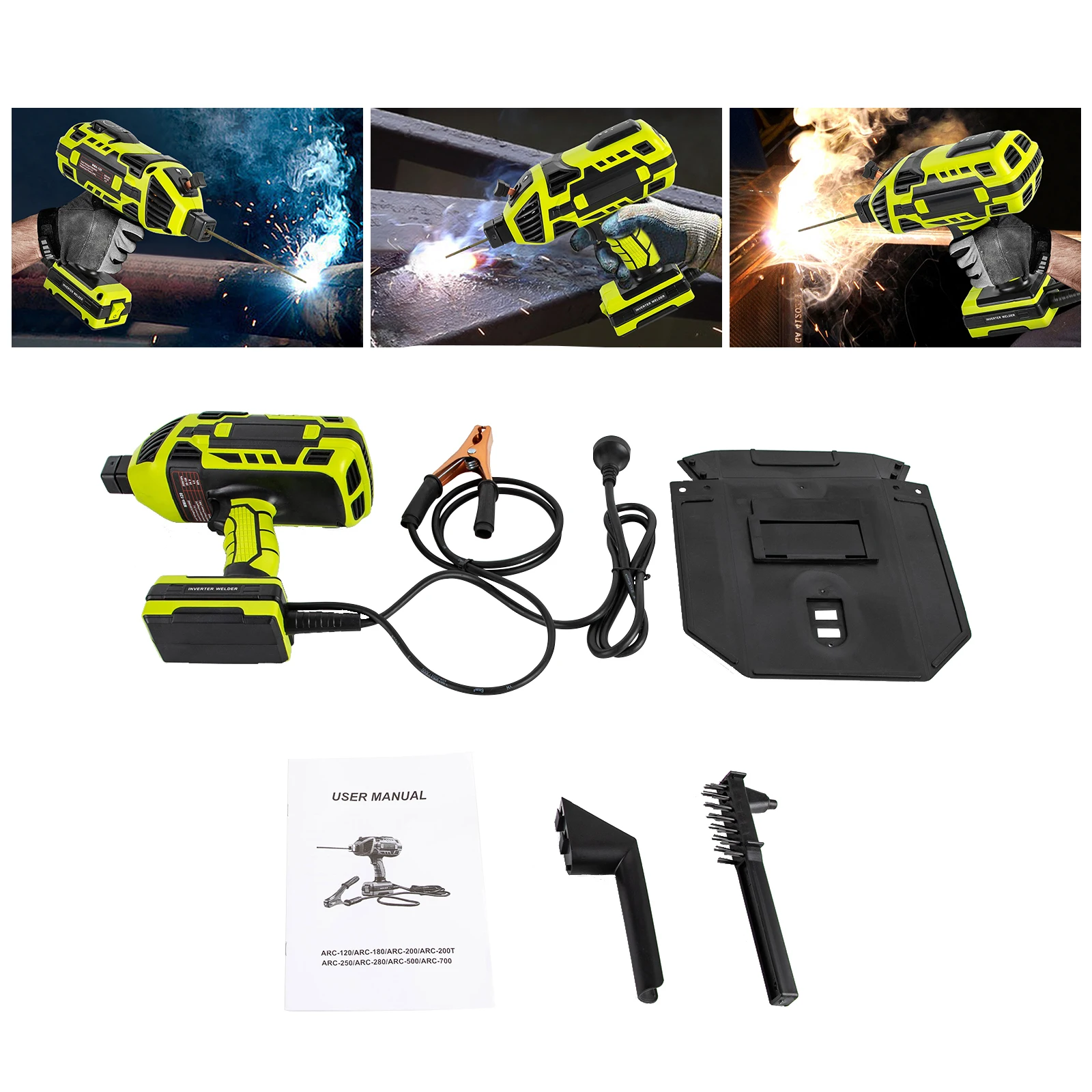 25*25cm Portable Welder, 120A Handheld Arc Welding Machine, 220V for Steel Iron Metal, Suitable for 2.5-3.2mm Electrodes