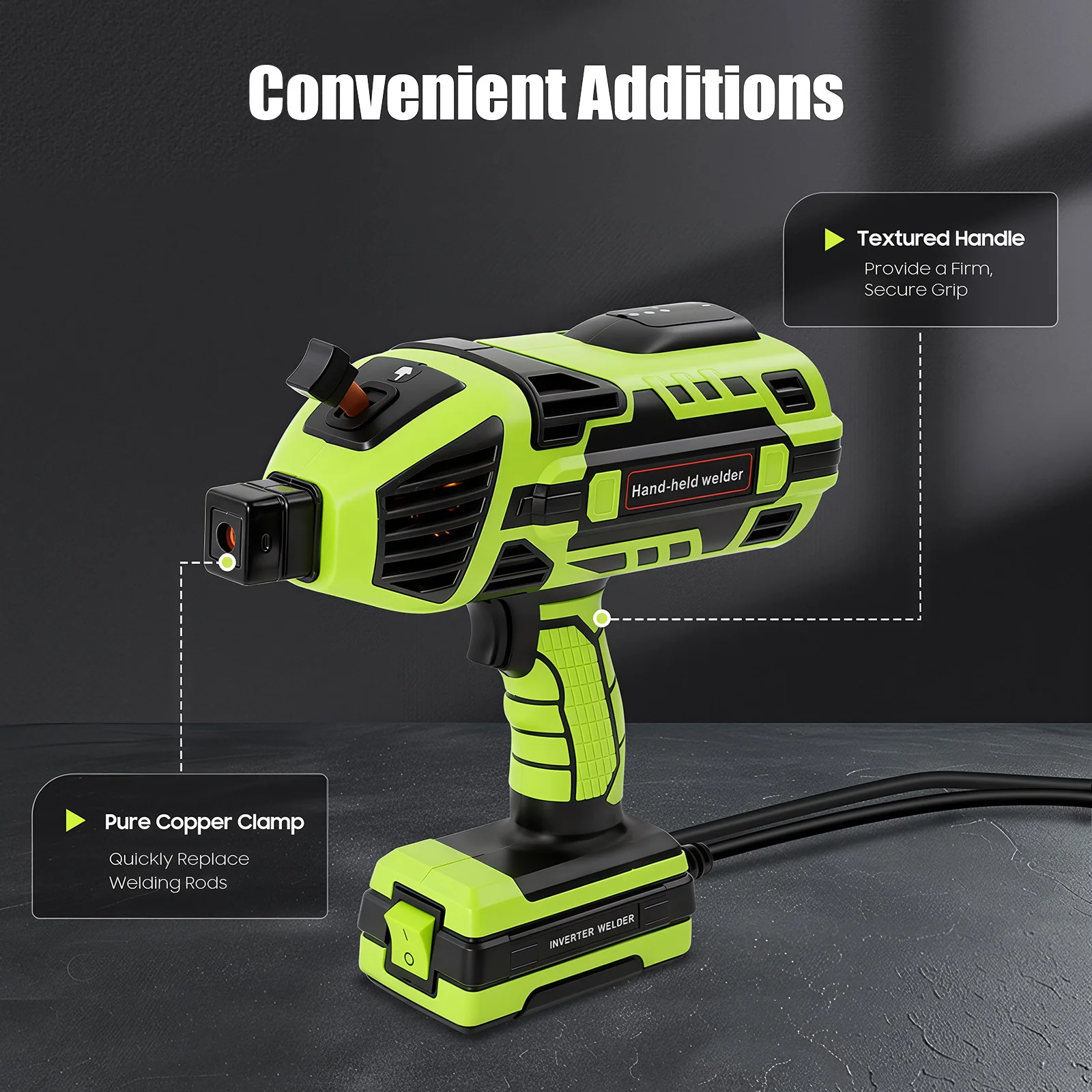 25*25cm Portable Welder, 120A Handheld Arc Welding Machine, 220V for Steel Iron Metal, Suitable for 2.5-3.2mm Electrodes